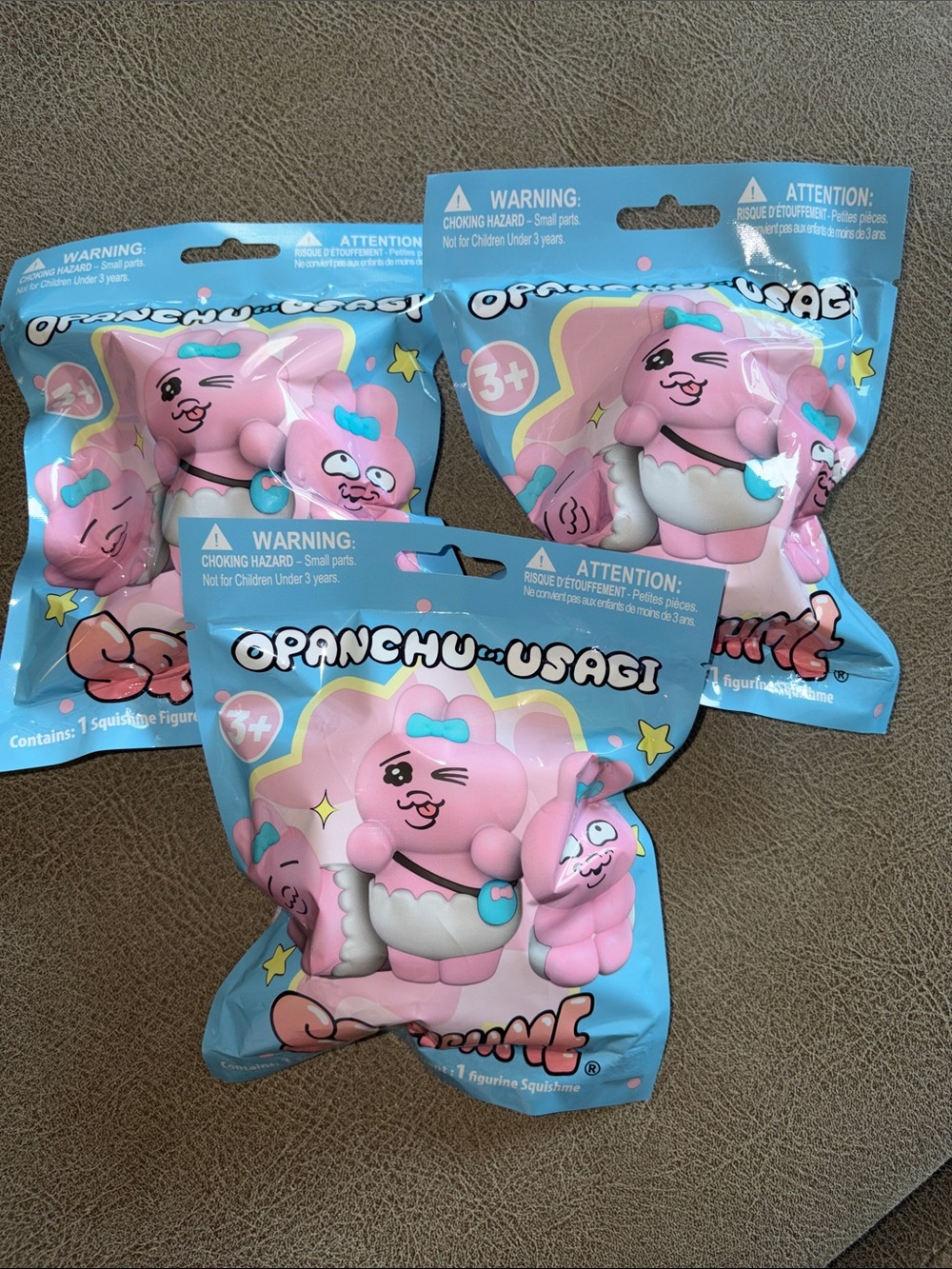 Opanchu-Usagi squished Pink Squishy Blind Bags x 3